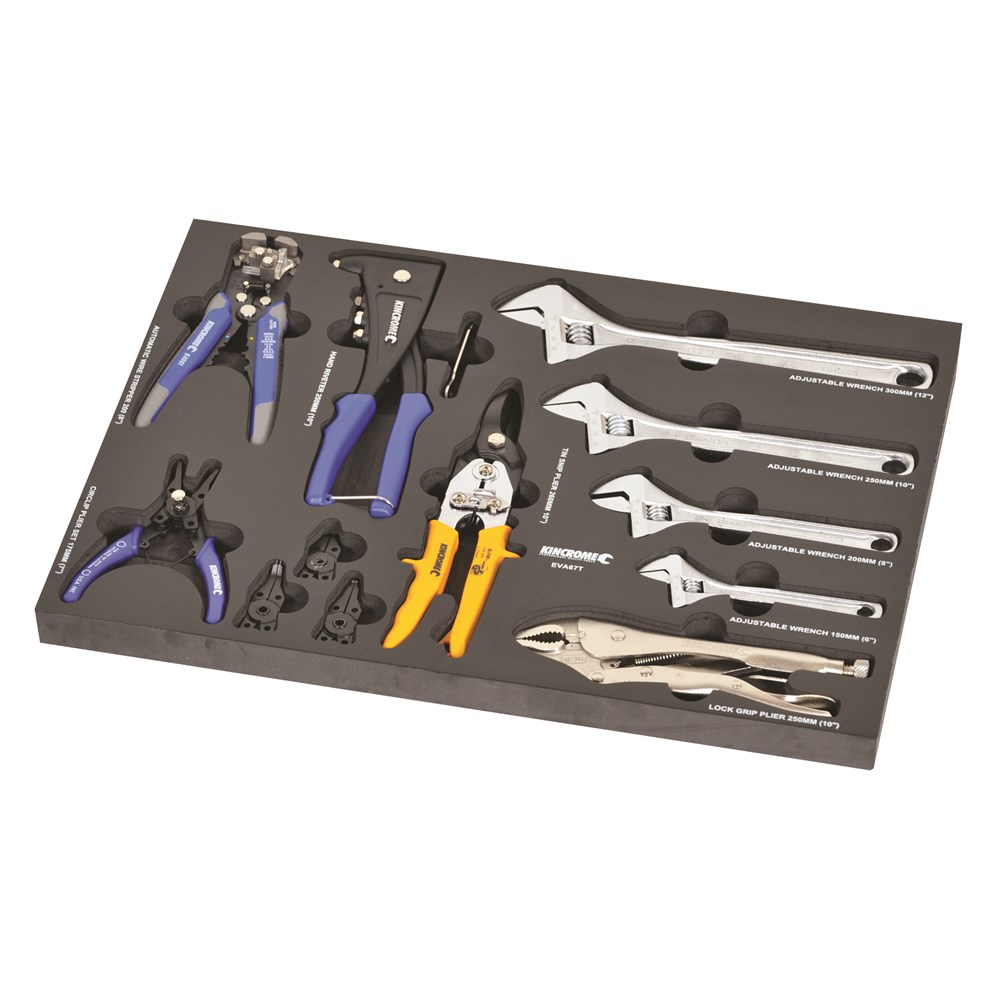 KINCROME 13 PIECE EVA TRAY CONTOUR WRENCH & PLIER